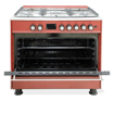Image sur Cuisinière à gaz SUPER FLAME SFKI-9502GBZX – 5 foyers – format 60×90 cm – allumage automatique + grand four – MAT / GRIS / BORDEAUX - Garantie 6 mois