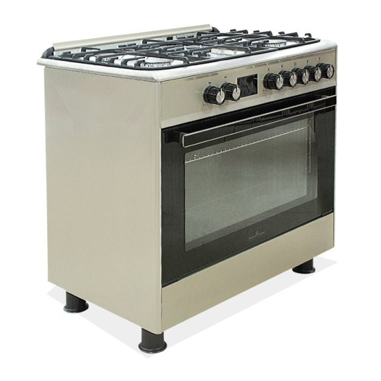 Image sur Cuisinière à gaz SUPER FLAME SFKI-9502GBZX – 5 foyers – format 60×90 cm – allumage automatique + grand four – MAT / GRIS / BORDEAUX - Garantie 6 mois