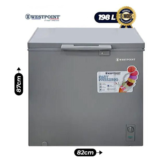 Image sur Congélateur coffre Westpoint WBN-2221 – 198 L – classe A+ – gaz R600a – Garantie 6 mois