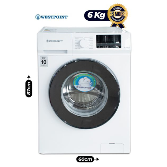 Image sur Machine à laver automatique Westpoint WMT-612D23 – 6 kg – 1 200 tr/min – technologie Inverter – Garantie 6 mois
