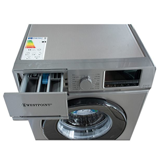 Image sur Machine à laver automatique Westpoint WMT-814B23 – 8 kg – moteur Inverter – vitesse essorage 1 200 tr/min – Classe B – Garantie 06 mois