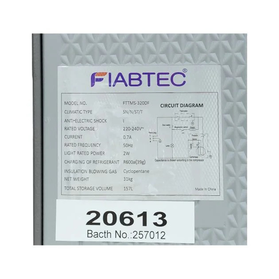 Image sur Réfrigérateur double-portes FIABTEC FTTMS-320DF – 157 L – Classe A+ – Gaz R600a – Garantie 6 mois