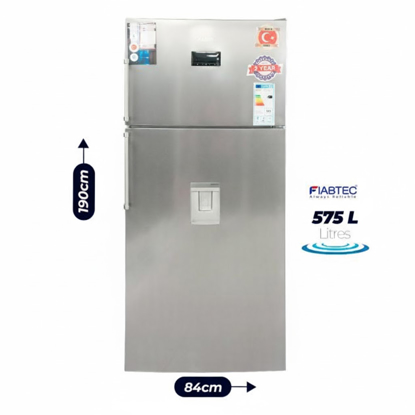Agrandir l'image de Réfrigérateur double-portes FIABTEC FTTL-643575 – 575 L – No Frost + distributeur d’eau – Acier inoxydable – Classe A++ – Garantie 06 mois Image de Réfrigérateur double-portes FIABTEC FTTL-643575 – 575 L – No Frost + distributeur d’eau – Acier inoxydable – Classe A++ – Garantie 06 mois