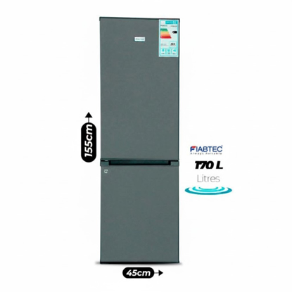 Agrandir l'image de Réfrigérateur combiné FIABTEC FTBMS-330 DF – 170 L – Classe A+ – Gaz R600a – Garantie 6 mois Image de Réfrigérateur combiné FIABTEC FTBMS-330 DF – 170 L – Classe A+ – Gaz R600a – Garantie 6 mois