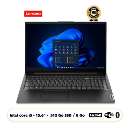 Image de LAPTOP LENOVO V15 G4 IRU CORE I5 12th 8Go RAM 512Go SSD ECRAN 15.6” Noire