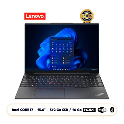 Image de LAPTOP LENOVO ThinkPad E16 GEN1 Core i5 13TH 16GB RAM 512GB SSD 16″ Noire