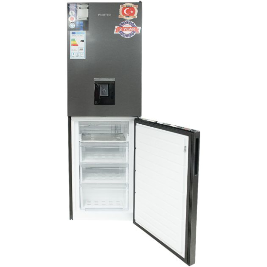 Image sur Réfrigérateur combiné FIABTEC FTTL-374336 – 336 L – No Frost – Acier inoxydable – Distributeur d’eau – Garantie 6 mois