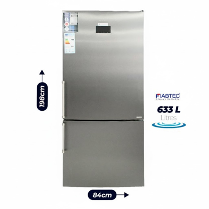 Agrandir l'image de Réfrigérateur combiné FIABTEC FTTL-694633 – 633 L – No Frost + distributeur d’eau – Acier inoxydable – Garantie 6 mois Image de Réfrigérateur combiné FIABTEC FTTL-694633 – 633 L – No Frost + distributeur d’eau – Acier inoxydable – Garantie 6 mois