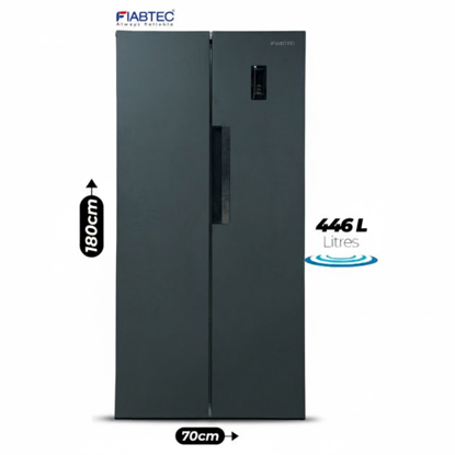 Image de Réfrigérateur américain FIABTEC FTSBSS-525WE – 446 L – No Frost – Acier inoxydable – Garantie 6 mois