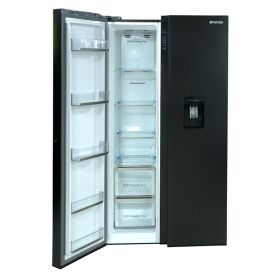 Image sur Réfrigérateur américain FIABTEC FTSBSS-590WE – 520 L – No Frost + Distributeur d’eau – Acier inoxydable – Garantie 6 mois