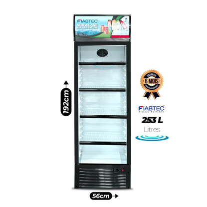 Agrandir l'image de Réfrigérateur vitré à boissons Fiabtec FTDFQ-253L – 253 L – Une porte – Économique – Garantie 6 mois Image de Réfrigérateur vitré à boissons Fiabtec FTDFQ-253L – 253 L – Une porte – Économique – Garantie 6 mois