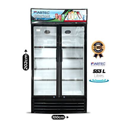 Image de Réfrigérateur vitré à boissons FIABTEC FTDFQ-553L – 553 L – Porte vitrée – Économie d’énergie – Garantie 6 mois