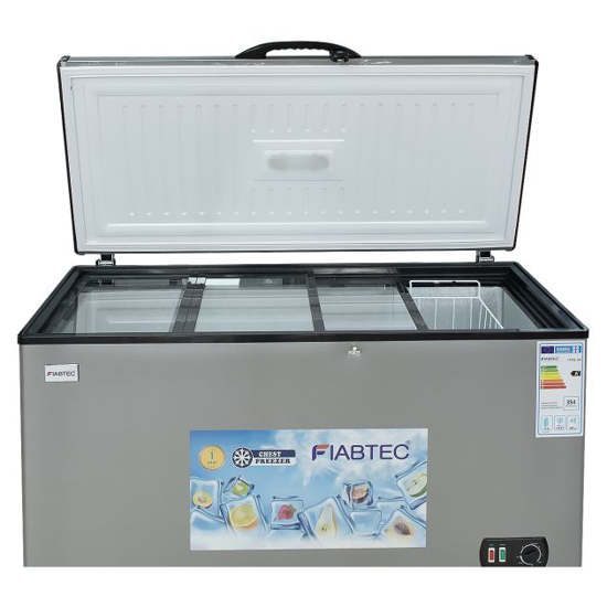 Image sur Congélateur coffre FIABTEC FTCFQ-358 – 358 L – Vitres coulissantes – Classe Éco A+ – Garantie 6 mois