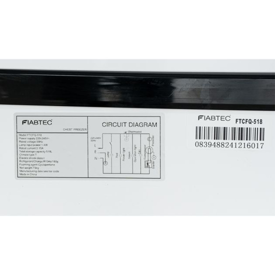 Image sur Congélateur coffre FIABTEC FTCFQ-418 – 418 L – vitres coulissantes – classe Éco A+ – Garantie 6 mois