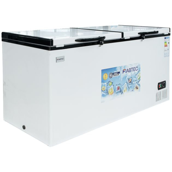 Image sur Congélateur coffre FIABTEC FTCFQ-518 – 518 L – Double portes verrouillables – Classe Éco A+ – Garantie 6 mois