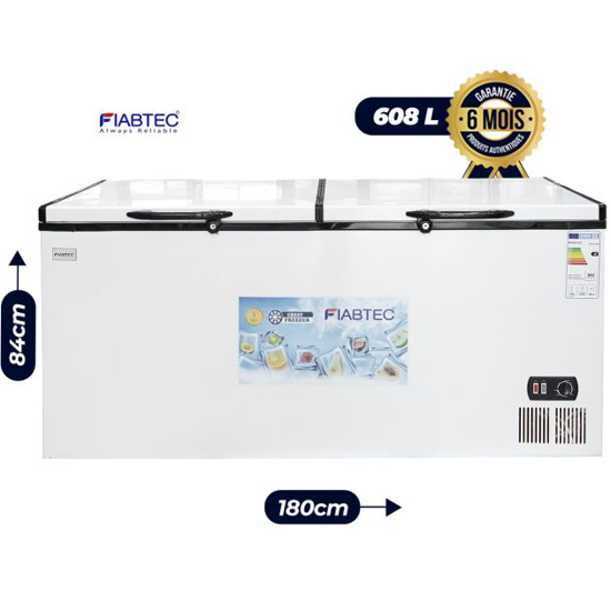 Image sur Congélateur coffre FIABTEC FTCFQ-608 – 608 L – vitres coulissantes – Classe Éco A+ – Garantie 6 mois