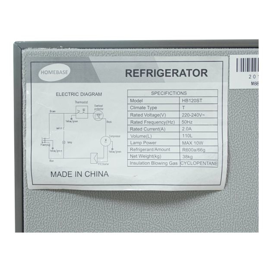 Image sur Réfrigérateur double-porte HOME BASE FTUI-HB120ST – 205 L – Inox/Acier inoxydable – Double porte séparée Frigo/Freezer – Garantie 6 mois