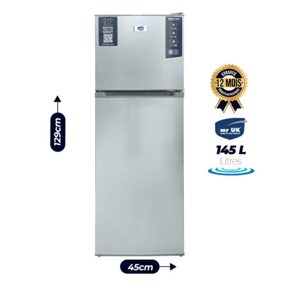 Image de Réfrigérateur double‑porte  Mr UK  FTUI‑F91‑15‑143 – 145 L – Couleur Gris – Classe Énergie A+ – Garantie 6 mois