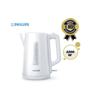 Image de Bouilloire électrique Philips HD9318/00 – 1,7 L – élément chauffant plat – anti-calcaire micro-filtre – Garantie 06 mois