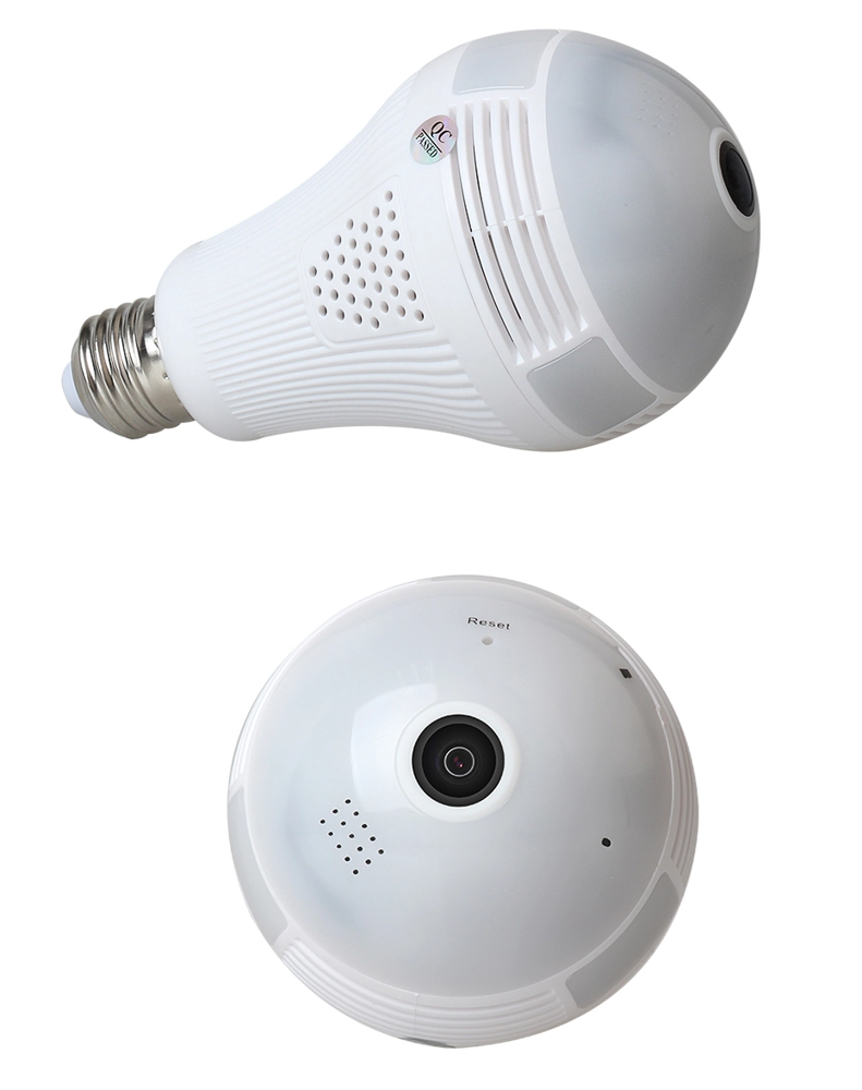 Ampoule camera wifi – 360 ​​degrés – microphone intégré et haut-parleur -  Jachete CI
